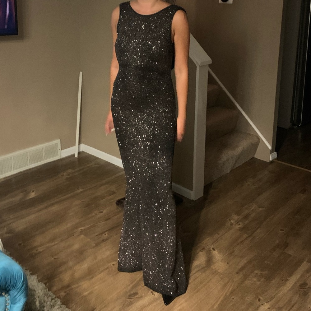 Windsor formal glitter black dress